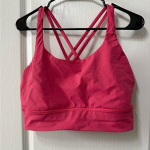 Lululemon Athletica Vibrant Pink Strappy Sports Bra